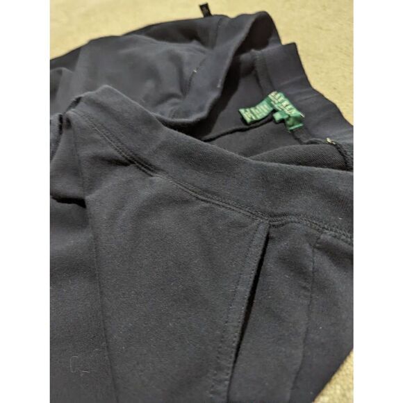 Lauren Ralph Lauren Women's Black Petite Large French Terry Jogger Pants - Picture 5 of 7